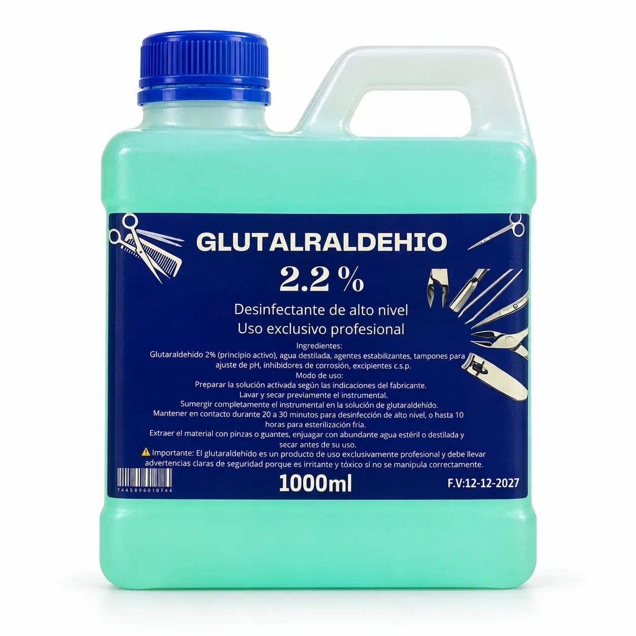 Glutaraldehído para instrumental 1.000 ml
